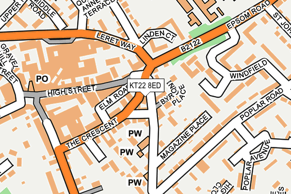 Map of J P CHEF LEATHERHEAD LIMITED at local scale