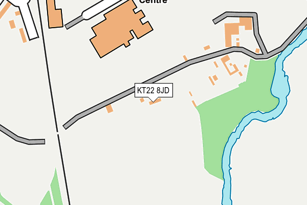 KT22 8JD map - OS OpenMap – Local (Ordnance Survey)