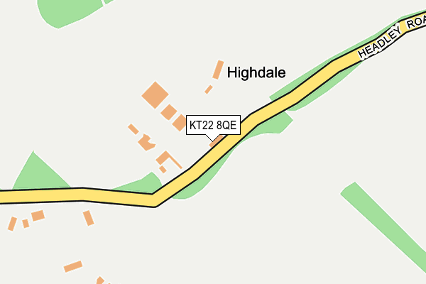 KT22 8QE map - OS OpenMap – Local (Ordnance Survey)