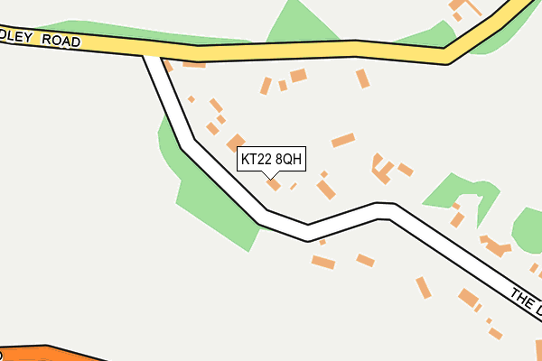 KT22 8QH map - OS OpenMap – Local (Ordnance Survey)