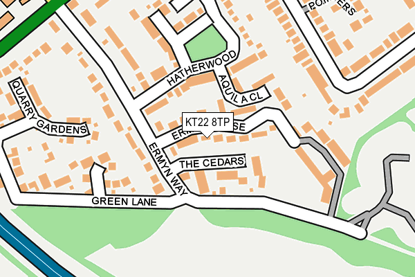 KT22 8TP map - OS OpenMap – Local (Ordnance Survey)