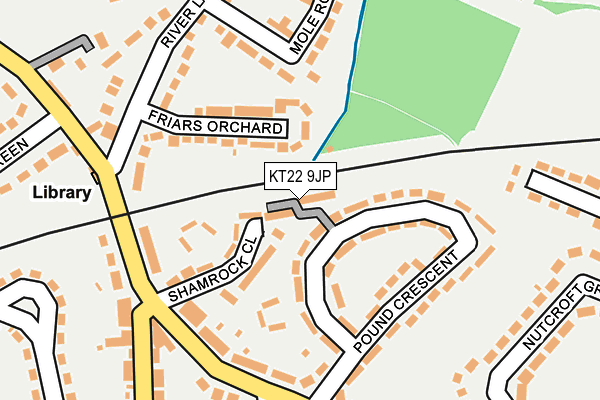 KT22 9JP map - OS OpenMap – Local (Ordnance Survey)