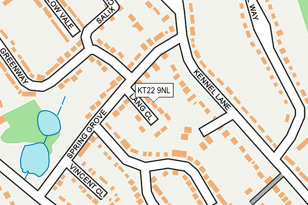 KT22 9NL map - OS OpenMap – Local (Ordnance Survey)