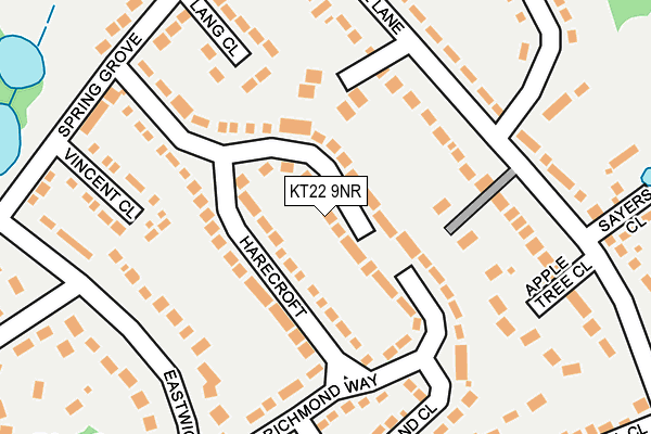KT22 9NR map - OS OpenMap – Local (Ordnance Survey)
