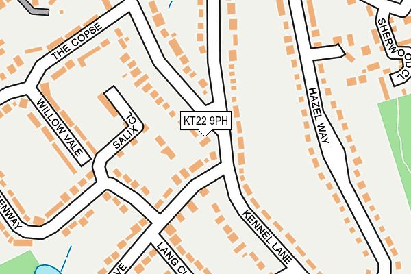 KT22 9PH map - OS OpenMap – Local (Ordnance Survey)
