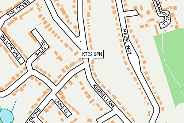 KT22 9PN map - OS OpenMap – Local (Ordnance Survey)