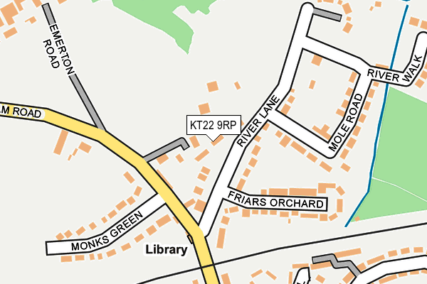 KT22 9RP map - OS OpenMap – Local (Ordnance Survey)