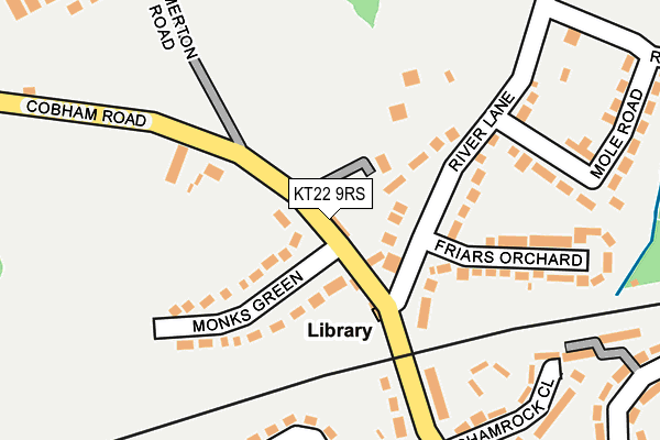 KT22 9RS map - OS OpenMap – Local (Ordnance Survey)