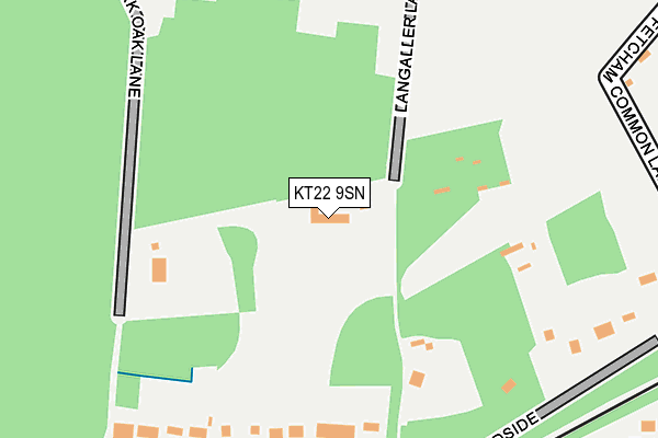 KT22 9SN map - OS OpenMap – Local (Ordnance Survey)