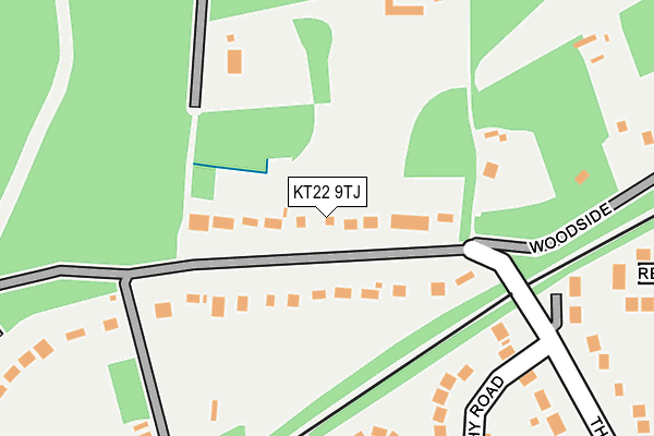 KT22 9TJ map - OS OpenMap – Local (Ordnance Survey)