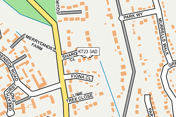 KT23 3AD map - OS OpenMap – Local (Ordnance Survey)