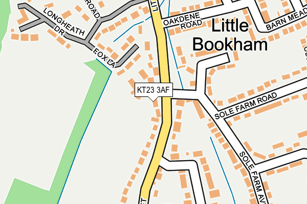 Map of BOOKHAM MINI MART LIMITED at local scale