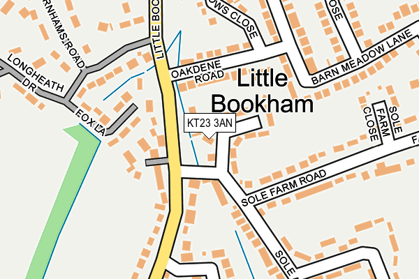 KT23 3AN map - OS OpenMap – Local (Ordnance Survey)