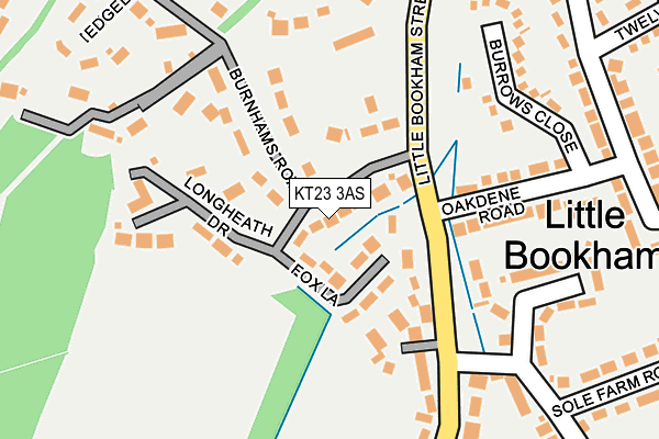 KT23 3AS map - OS OpenMap – Local (Ordnance Survey)