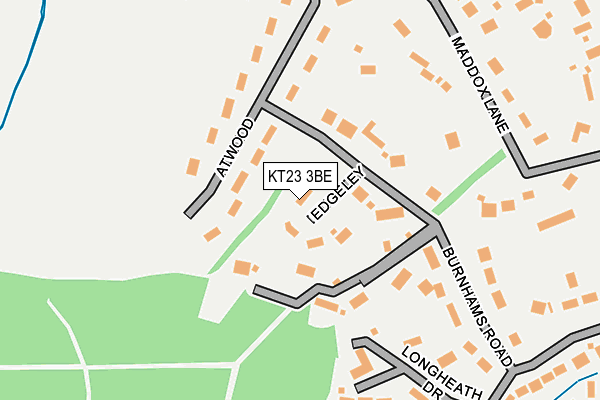 KT23 3BE map - OS OpenMap – Local (Ordnance Survey)