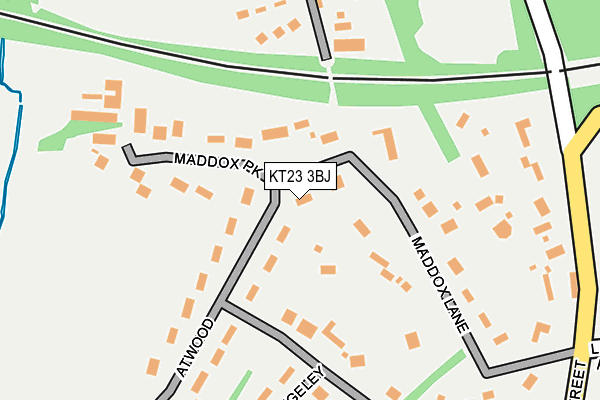 KT23 3BJ map - OS OpenMap – Local (Ordnance Survey)