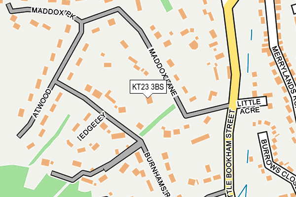 KT23 3BS map - OS OpenMap – Local (Ordnance Survey)