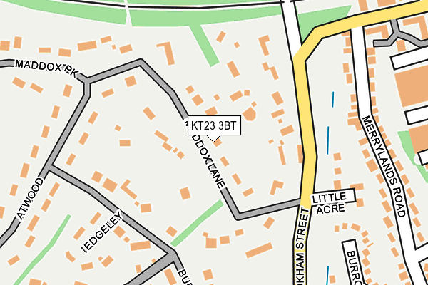 KT23 3BT map - OS OpenMap – Local (Ordnance Survey)