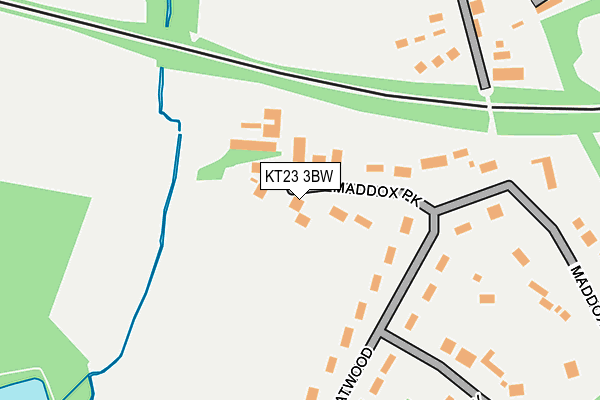 KT23 3BW map - OS OpenMap – Local (Ordnance Survey)