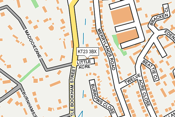 KT23 3BX map - OS OpenMap – Local (Ordnance Survey)