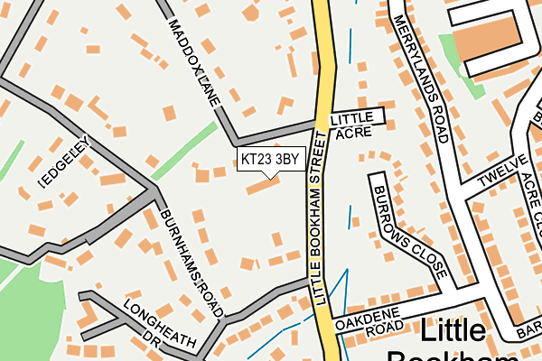 KT23 3BY map - OS OpenMap – Local (Ordnance Survey)