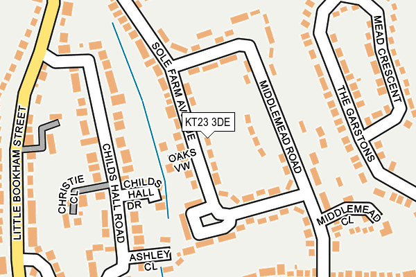 KT23 3DE map - OS OpenMap – Local (Ordnance Survey)