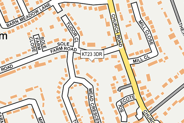 KT23 3DR map - OS OpenMap – Local (Ordnance Survey)