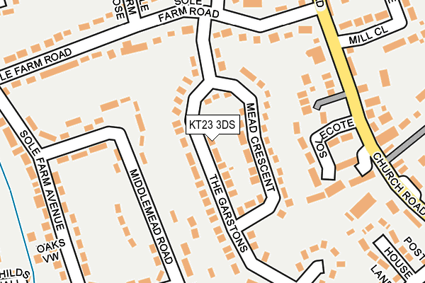 KT23 3DS map - OS OpenMap – Local (Ordnance Survey)