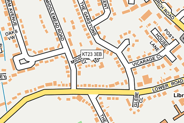 KT23 3EB map - OS OpenMap – Local (Ordnance Survey)