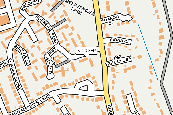 KT23 3EP map - OS OpenMap – Local (Ordnance Survey)