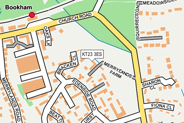 KT23 3ES map - OS OpenMap – Local (Ordnance Survey)