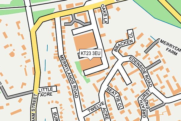 KT23 3EU map - OS OpenMap – Local (Ordnance Survey)