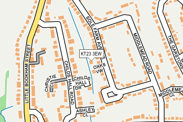 KT23 3EW map - OS OpenMap – Local (Ordnance Survey)