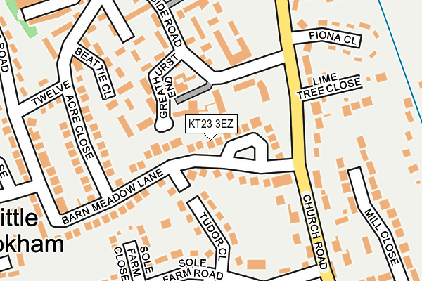 KT23 3EZ map - OS OpenMap – Local (Ordnance Survey)