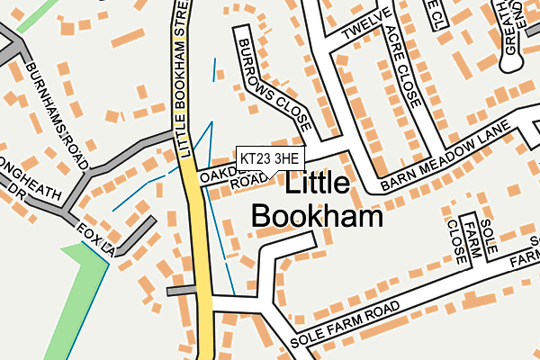 KT23 3HE map - OS OpenMap – Local (Ordnance Survey)