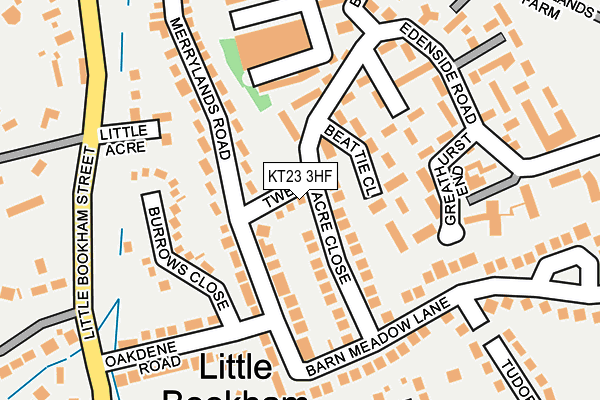 KT23 3HF map - OS OpenMap – Local (Ordnance Survey)