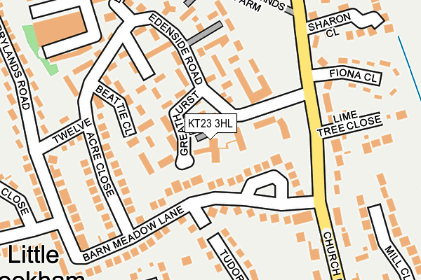 KT23 3HL map - OS OpenMap – Local (Ordnance Survey)