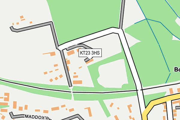 KT23 3HS map - OS OpenMap – Local (Ordnance Survey)