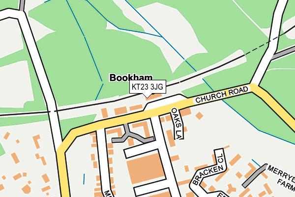 KT23 3JG map - OS OpenMap – Local (Ordnance Survey)
