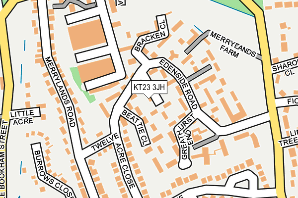 KT23 3JH map - OS OpenMap – Local (Ordnance Survey)