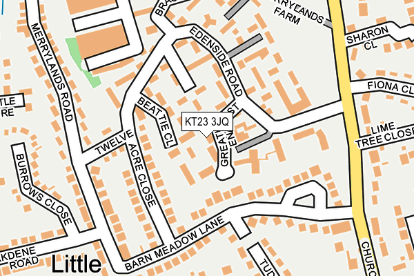 KT23 3JQ map - OS OpenMap – Local (Ordnance Survey)