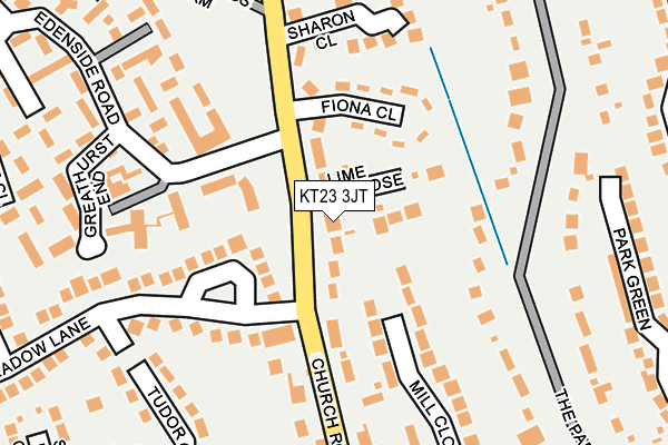 KT23 3JT map - OS OpenMap – Local (Ordnance Survey)