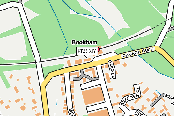 KT23 3JY map - OS OpenMap – Local (Ordnance Survey)