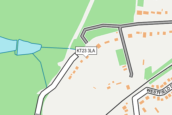 KT23 3LA map - OS OpenMap – Local (Ordnance Survey)
