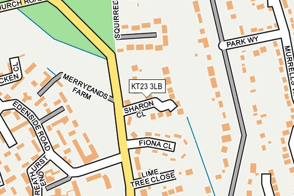 KT23 3LB map - OS OpenMap – Local (Ordnance Survey)