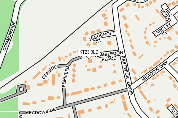 KT23 3LD map - OS OpenMap – Local (Ordnance Survey)