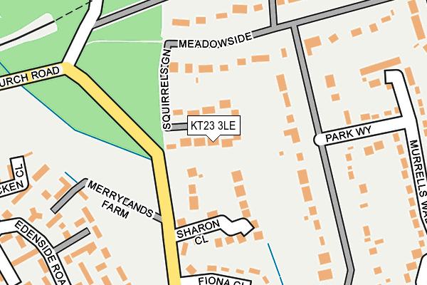 KT23 3LE map - OS OpenMap – Local (Ordnance Survey)