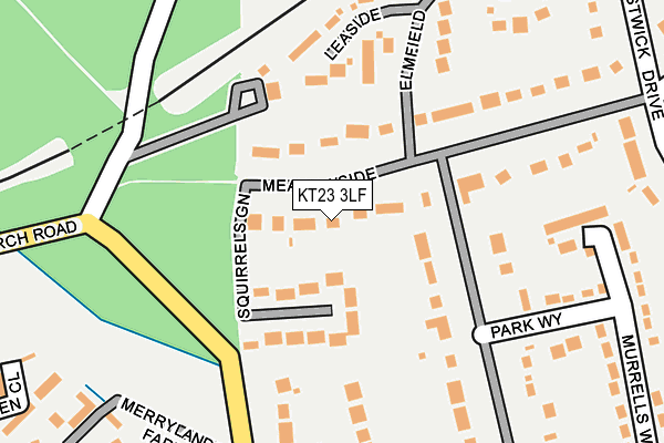 KT23 3LF map - OS OpenMap – Local (Ordnance Survey)