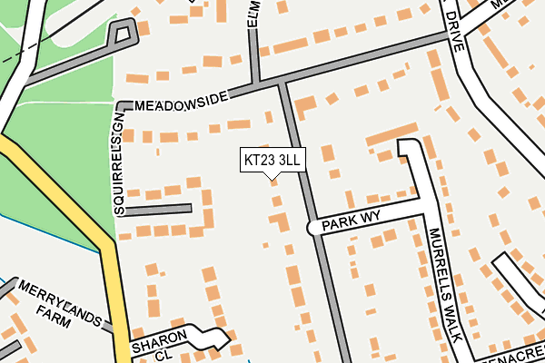 KT23 3LL map - OS OpenMap – Local (Ordnance Survey)