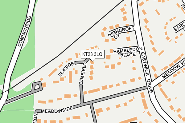 KT23 3LQ map - OS OpenMap – Local (Ordnance Survey)
